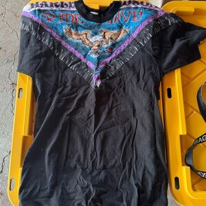 Vintage 🏍️ Reworked Harley Davidson Studded Fruit of the Loom Black T-Shirt